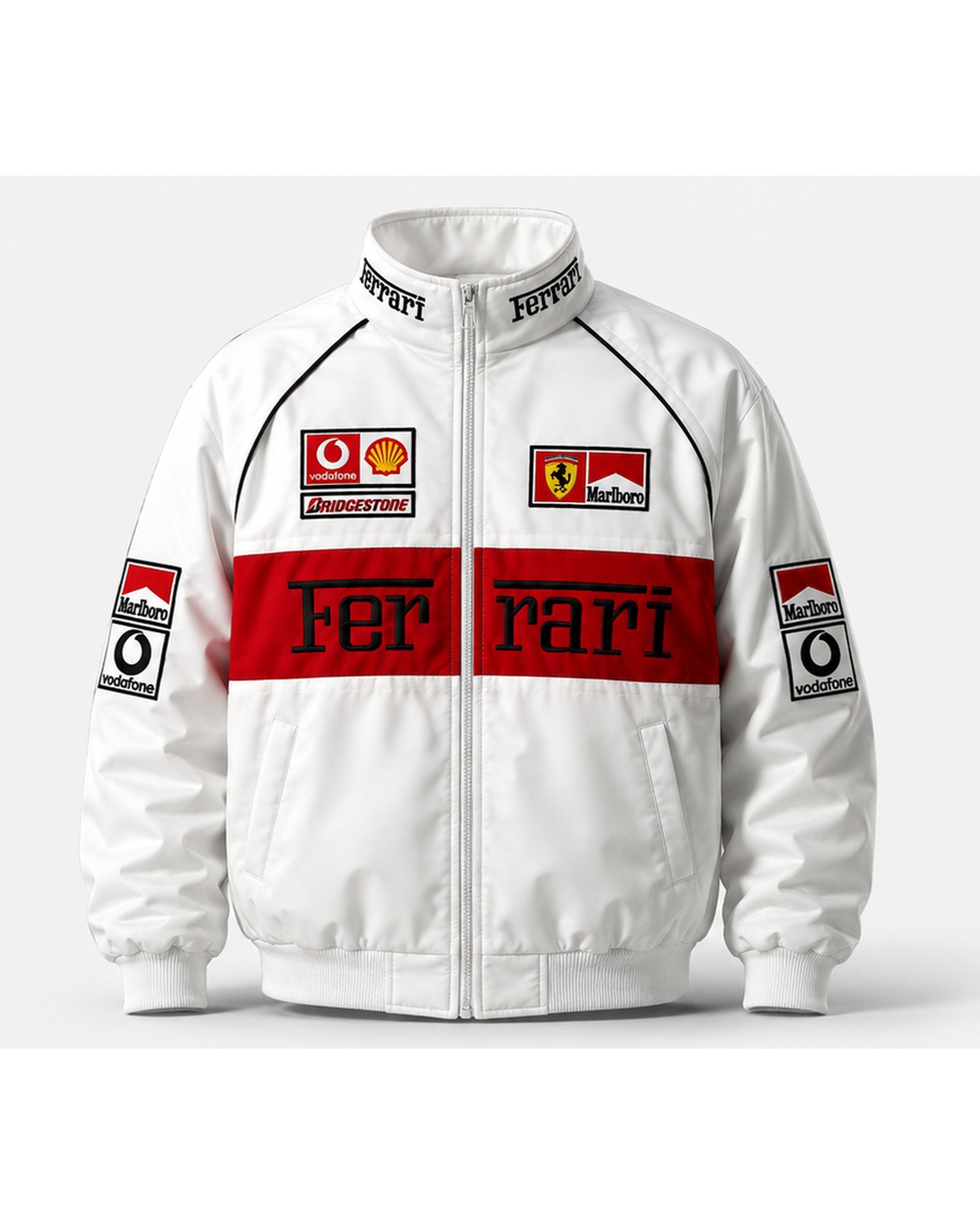 Heritage White and Red Racing Jacket